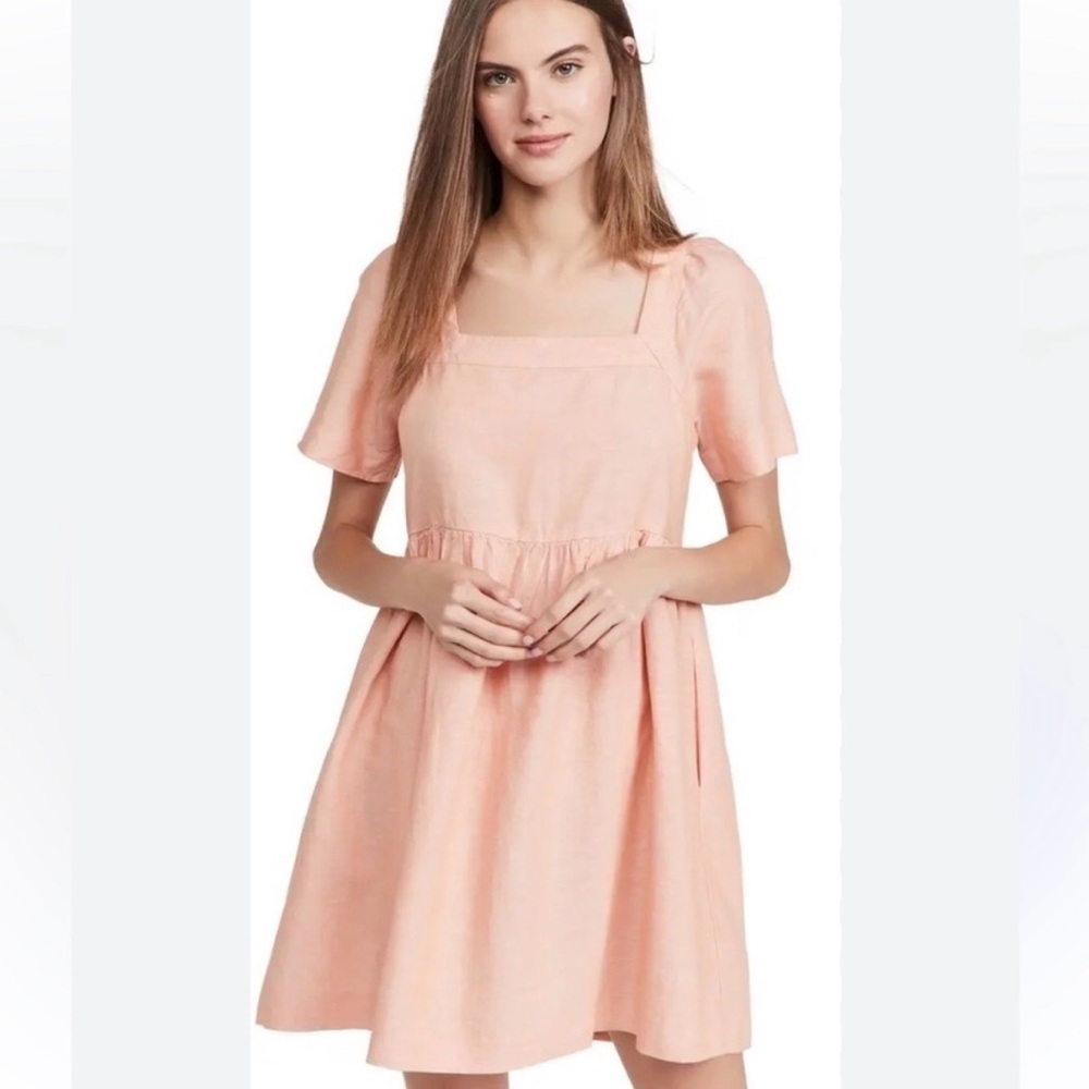 Madewell Linen-Blend Allie Mini Dress